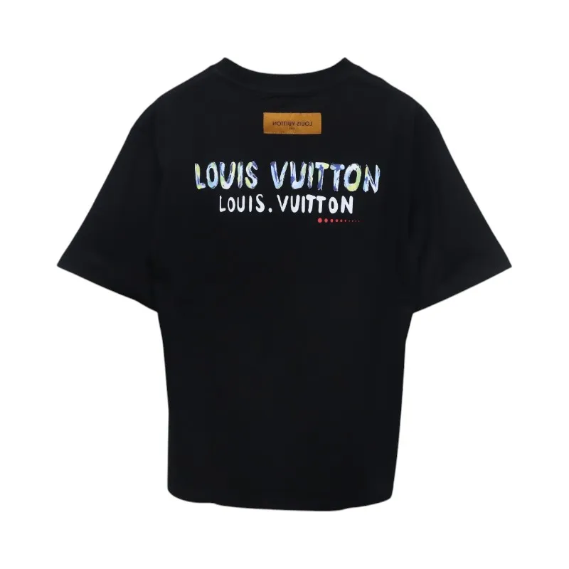 Louis Vuitton 25ss camouflage lettering logo print short sleeve T-shirt black
