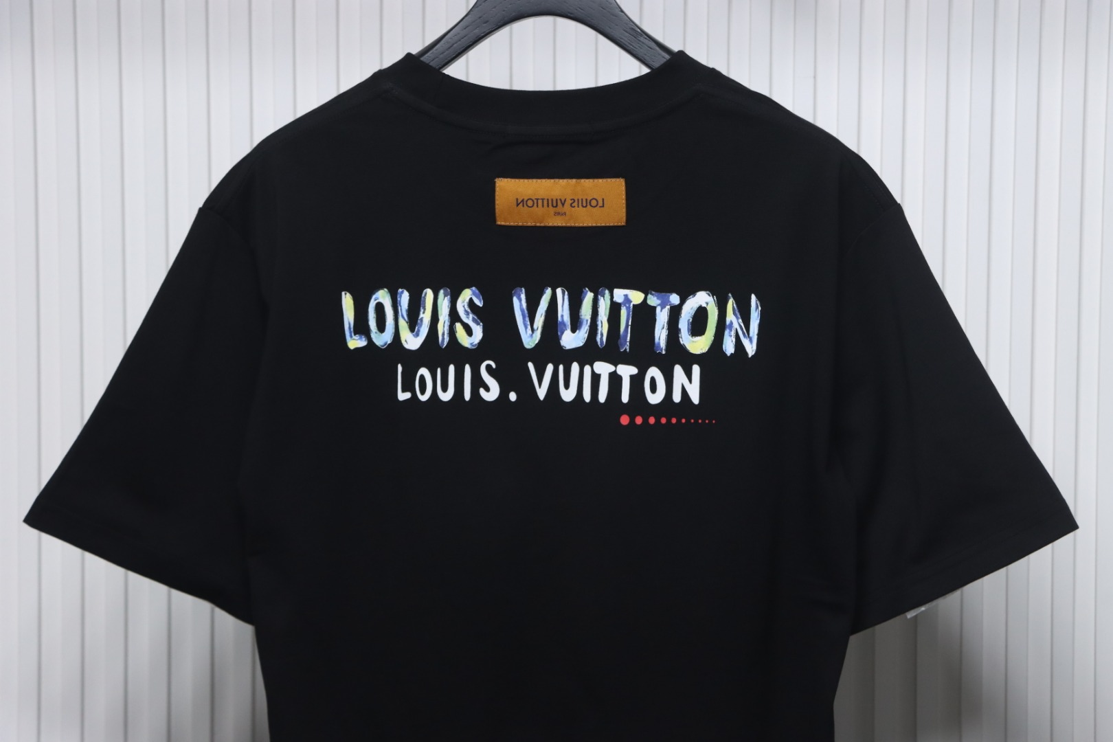 Louis Vuitton 25ss camouflage lettering logo print short sleeve T-shirt black