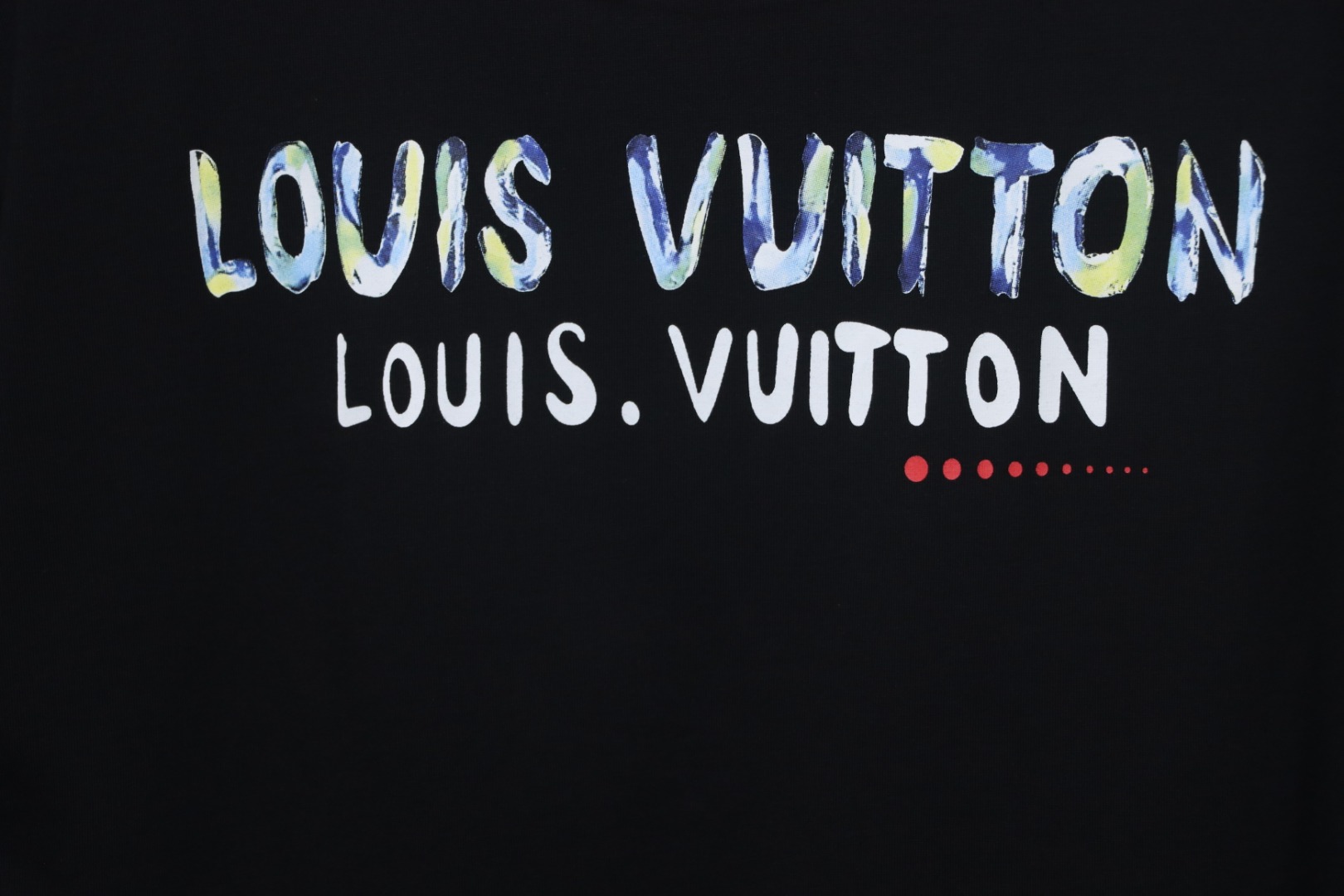 Louis Vuitton 25ss camouflage lettering logo print short sleeve T-shirt black