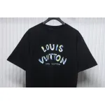 Louis Vuitton 25ss camouflage lettering logo print short sleeve T-shirt black