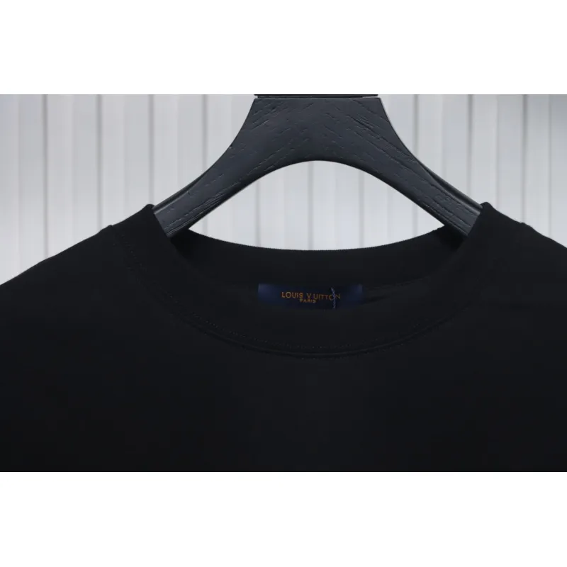 Louis Vuitton 25ss camouflage lettering logo print short sleeve T-shirt black