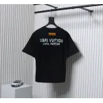 Louis Vuitton 25ss camouflage lettering logo print short sleeve T-shirt black