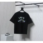 Louis Vuitton 25ss camouflage lettering logo print short sleeve T-shirt black