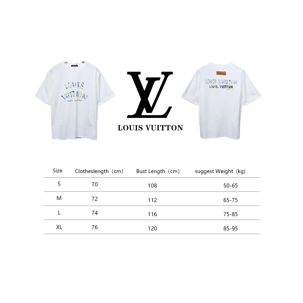 Louis Vuitton 25ss camouflage lettering logo print short sleeve T-shirt White
