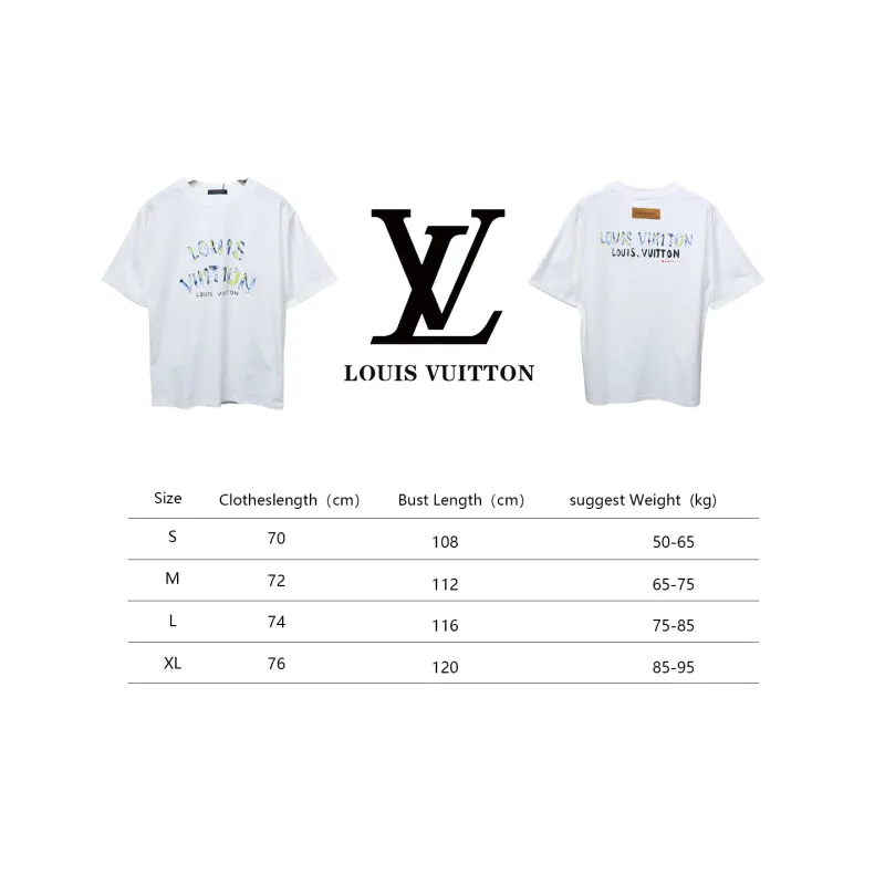 Louis Vuitton 25ss camouflage lettering logo print short sleeve T-shirt White