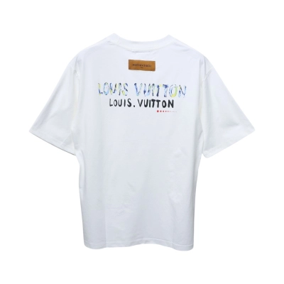 Louis Vuitton 25ss camouflage lettering logo print short sleeve T-shirt White 02