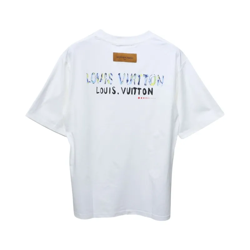 Louis Vuitton 25ss camouflage lettering logo print short sleeve T-shirt White