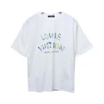 Louis Vuitton 25ss camouflage lettering logo print short sleeve T-shirt White