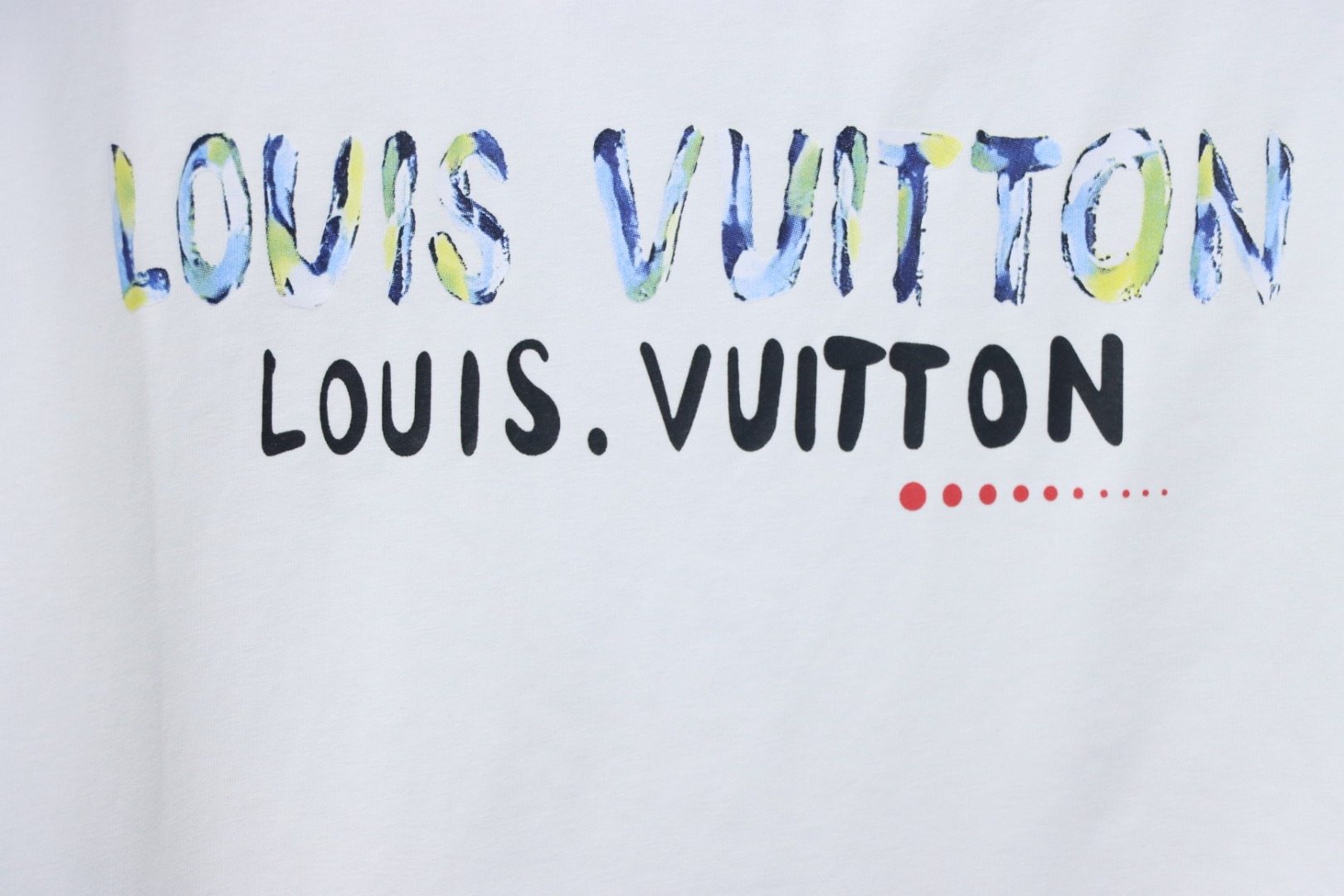 Louis Vuitton 25ss camouflage lettering logo print short sleeve T-shirt White