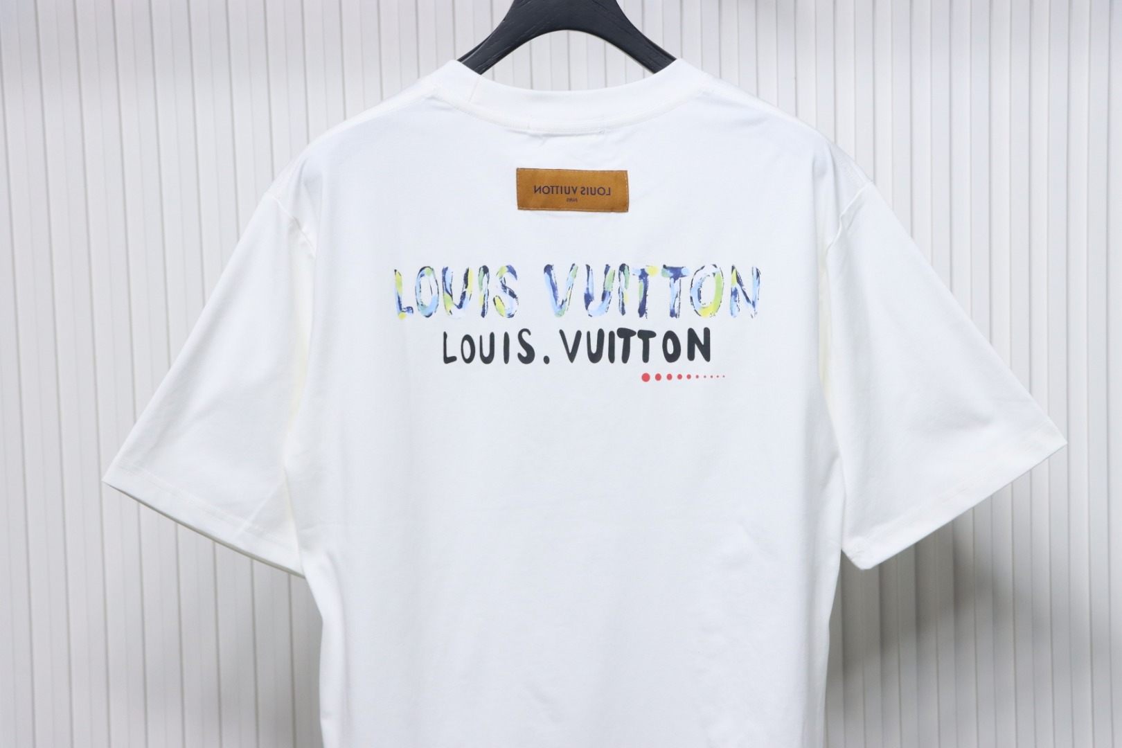 Louis Vuitton 25ss camouflage lettering logo print short sleeve T-shirt White