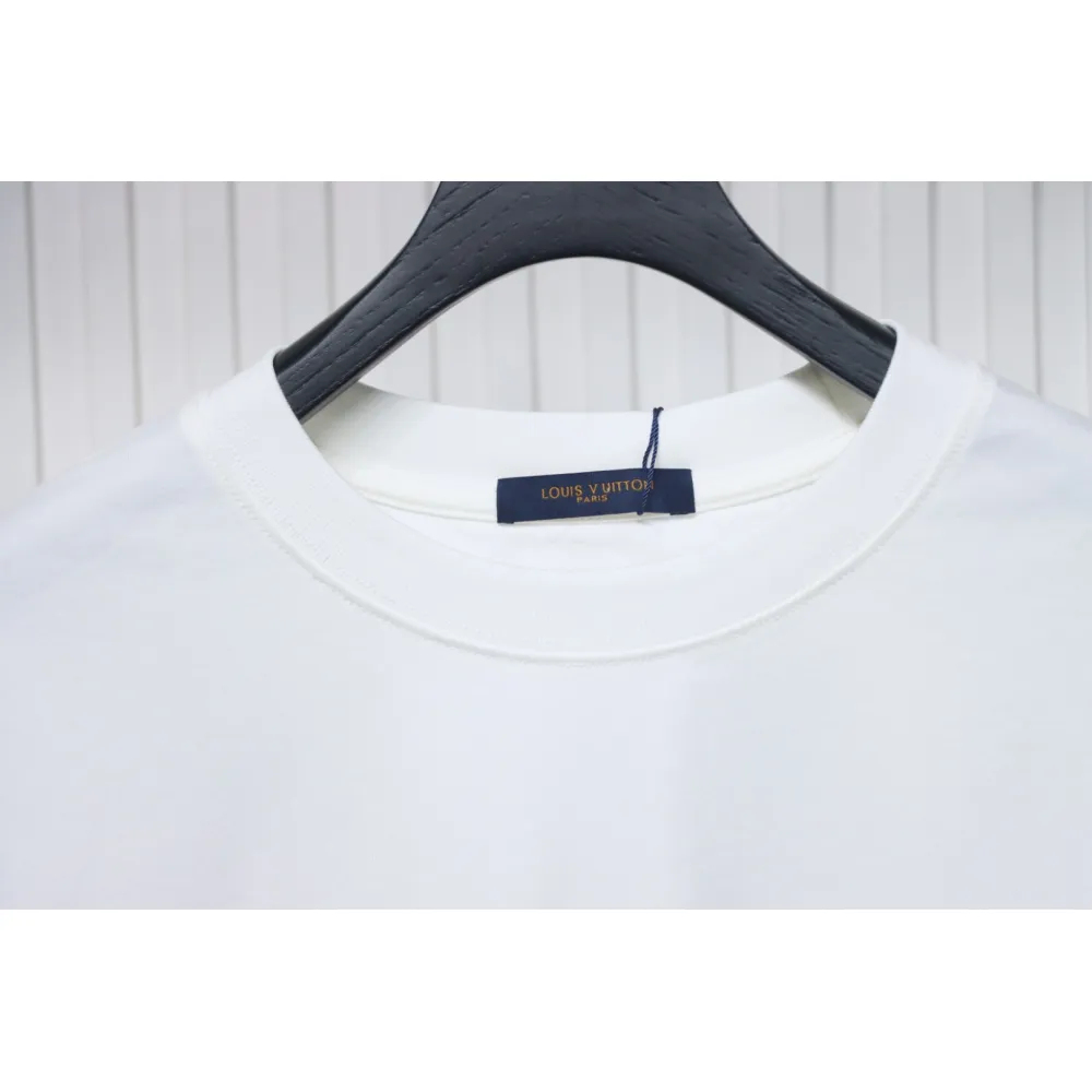 Louis Vuitton 25ss camouflage lettering logo print short sleeve T-shirt White