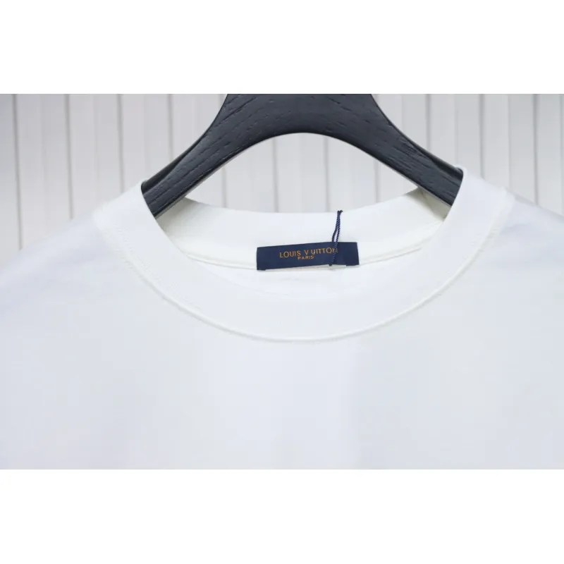 Louis Vuitton 25ss camouflage lettering logo print short sleeve T-shirt White