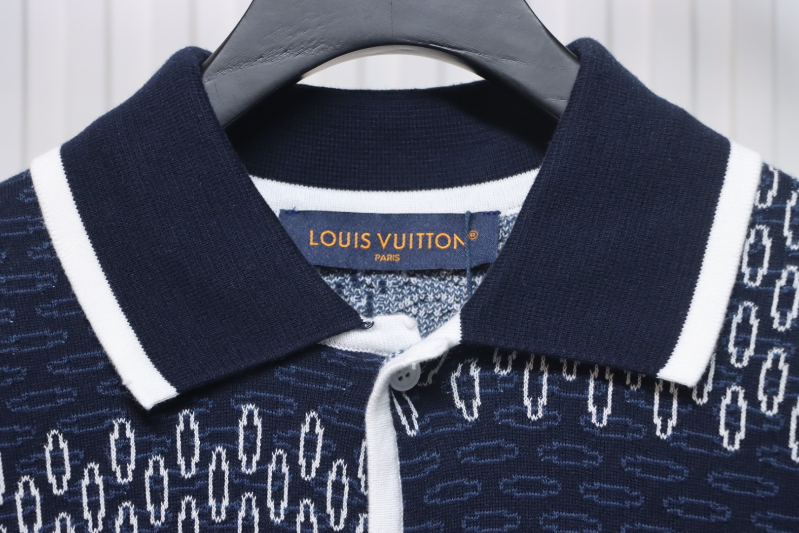 Louis Vuitton 25ss Checkerboard Knit Cardigan Short Sleeve