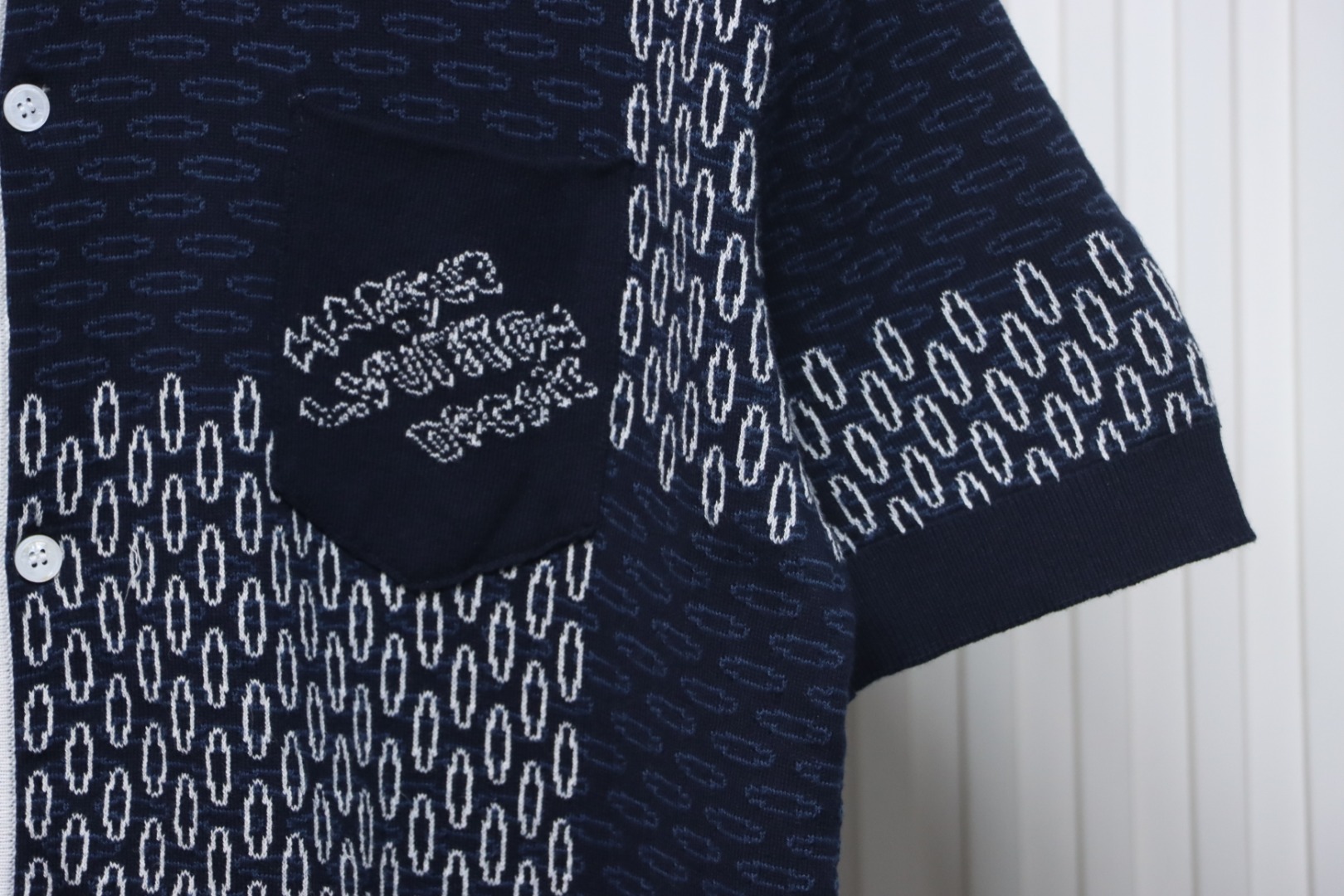 Louis Vuitton 25ss Checkerboard Knit Cardigan Short Sleeve