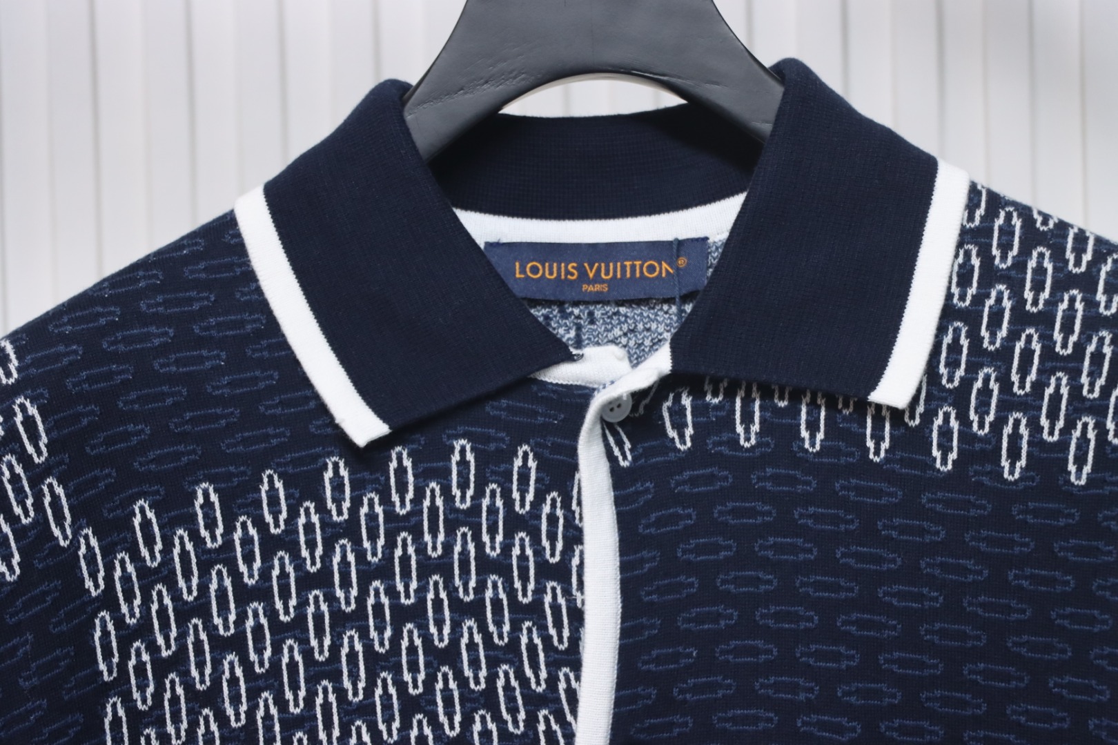 Louis Vuitton 25ss Checkerboard Knit Cardigan Short Sleeve