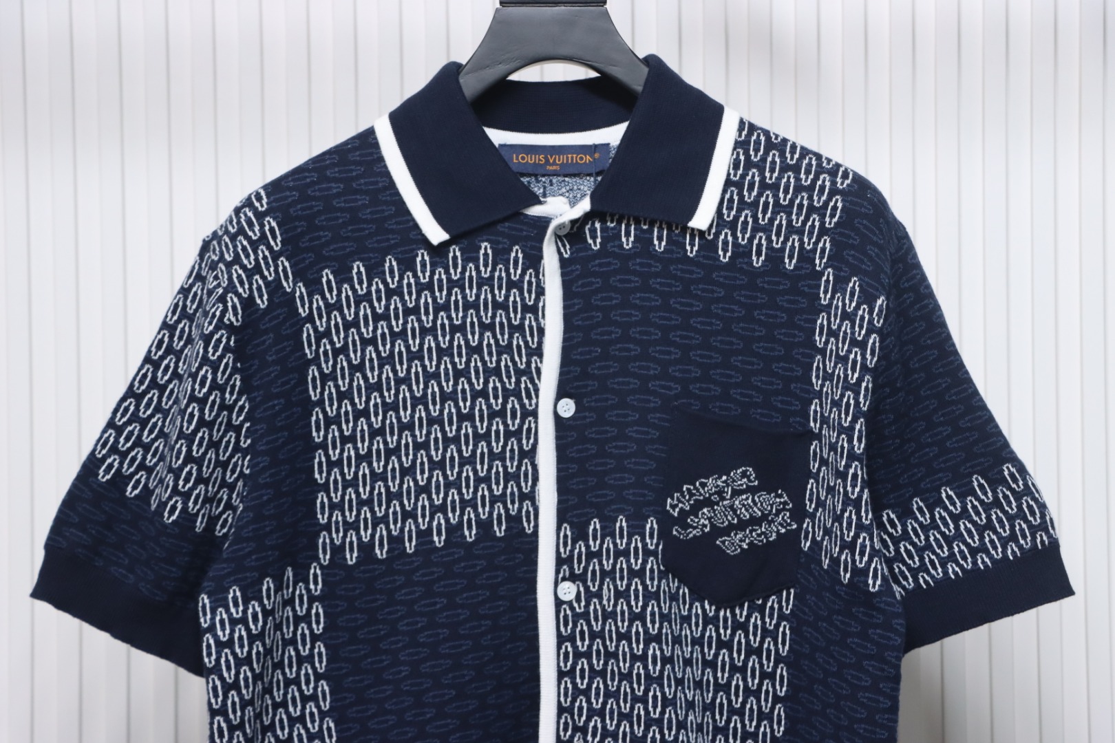 Louis Vuitton 25ss Checkerboard Knit Cardigan Short Sleeve