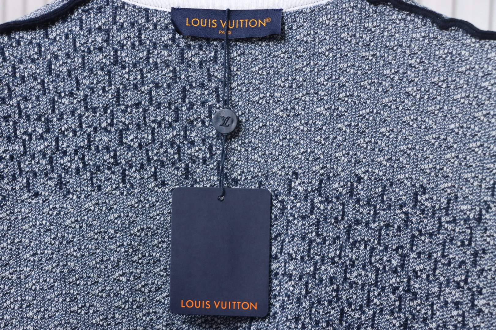 Louis Vuitton 25ss Checkerboard Knit Cardigan Short Sleeve