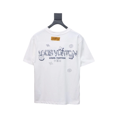 Louis Vuitton 25ss chest three flower print short sleeve white 02