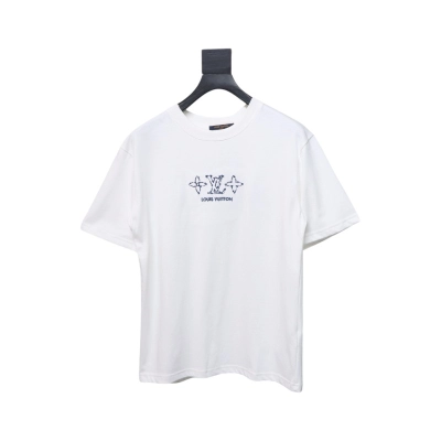 Louis Vuitton 25ss chest three flower print short sleeve white 01