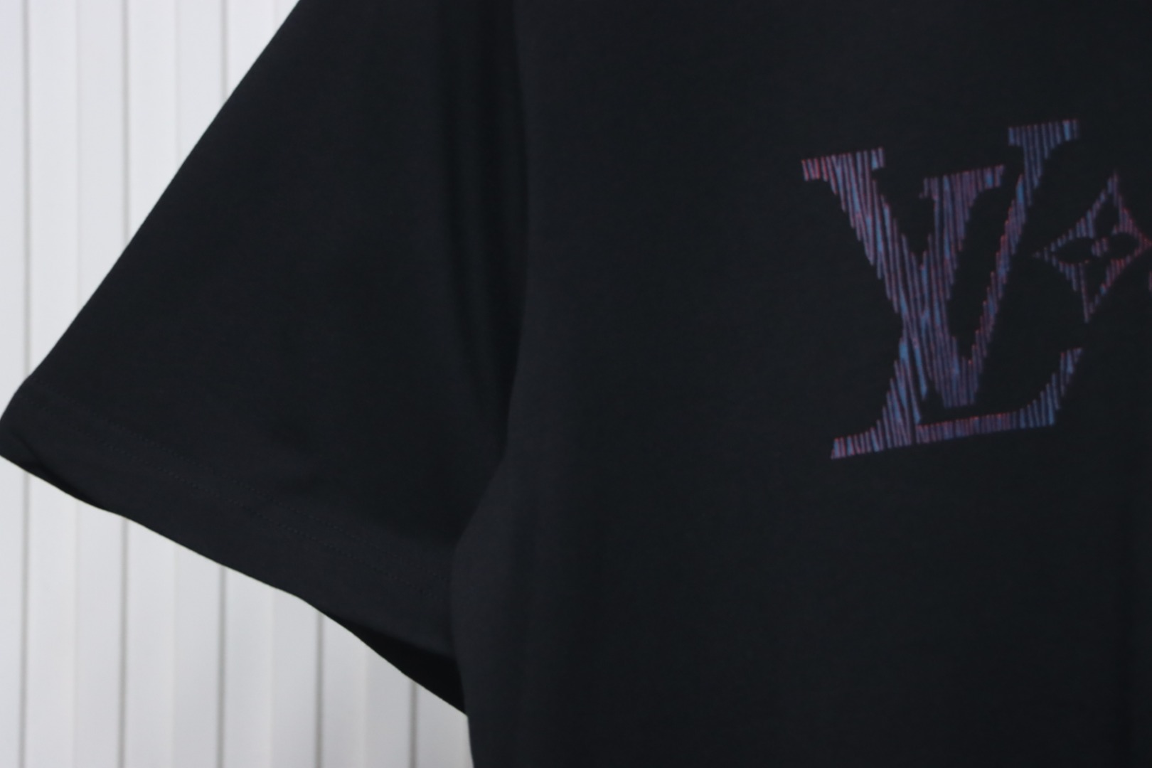 Louis Vuitton 25ss colorful cracked old flower letter print short sleeve