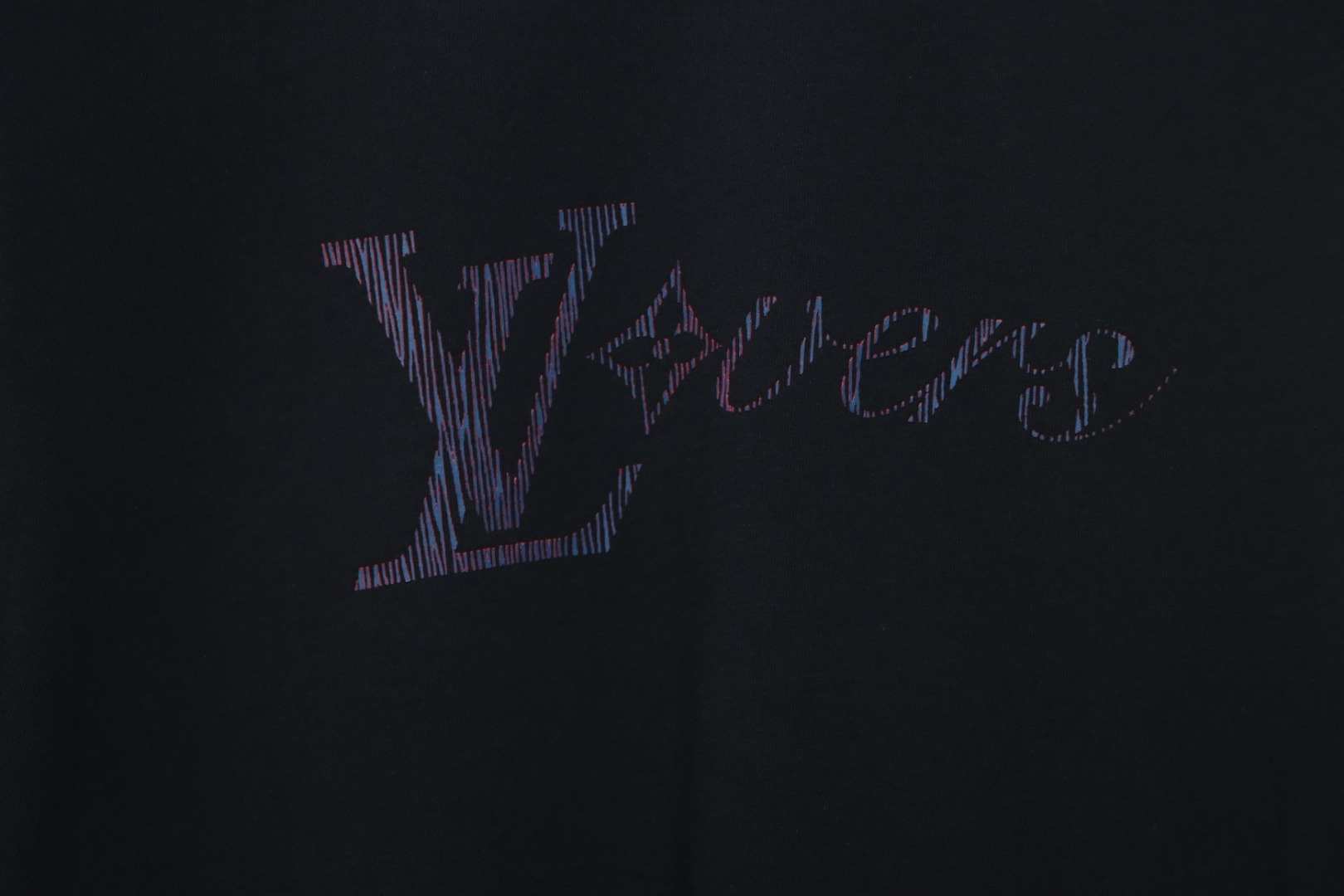 Louis Vuitton 25ss colorful cracked old flower letter print short sleeve