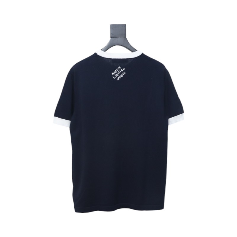 Louis Vuitton 25ss early spring new short-sleeved sunflower floral knitted short-sleeved