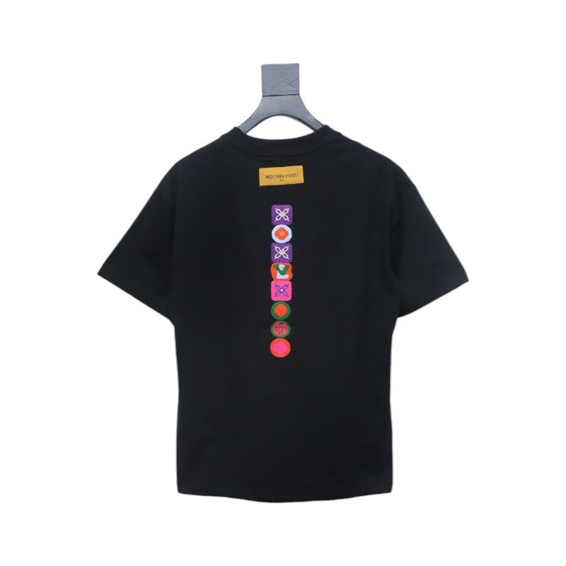 Louis Vuitton 25ss Embroidered Badge Short Sleeve Black