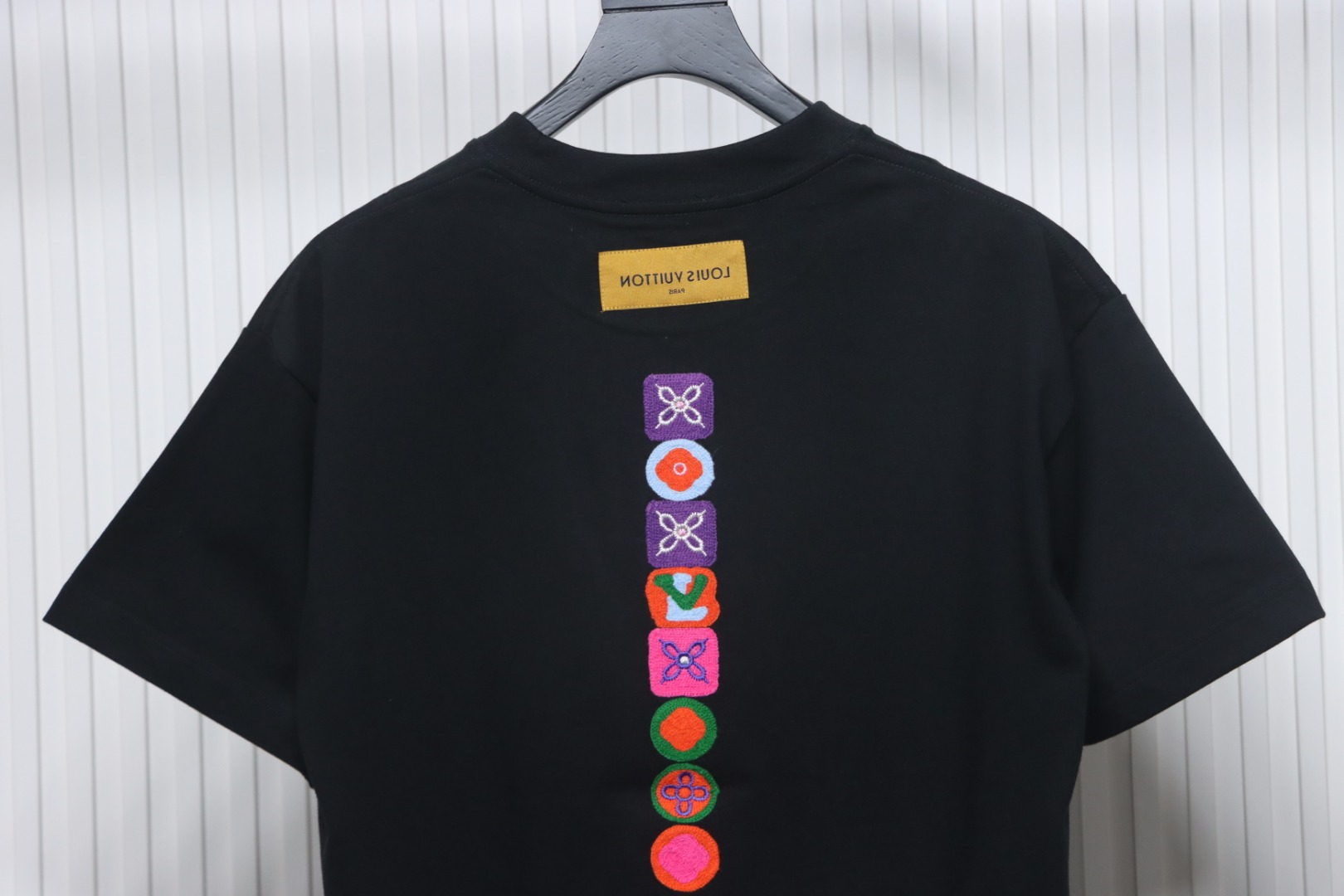 Louis Vuitton 25ss Embroidered Badge Short Sleeve Black