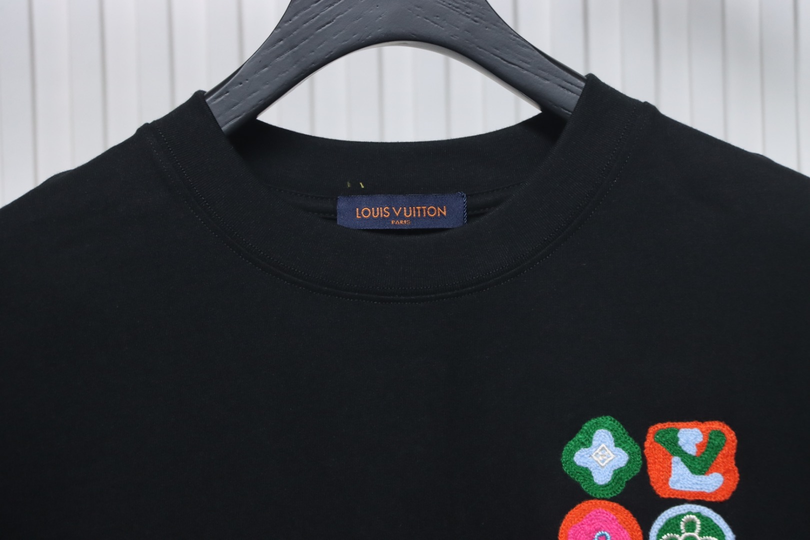 Louis Vuitton 25ss Embroidered Badge Short Sleeve Black