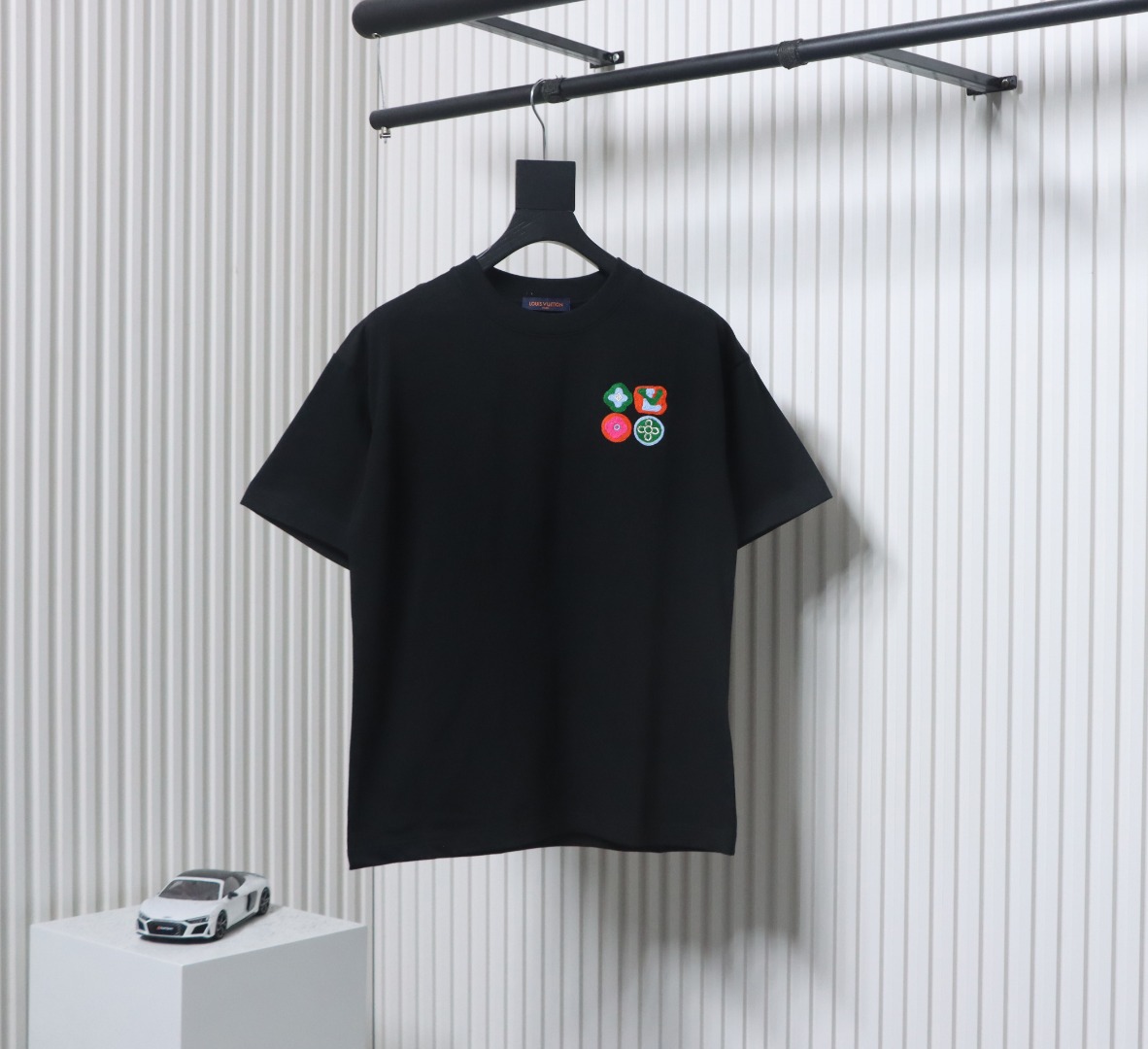 Louis Vuitton 25ss Embroidered Badge Short Sleeve Black