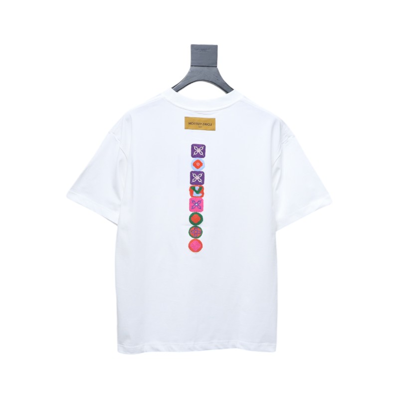 Louis Vuitton 25ss Embroidered Badge Short Sleeve White
