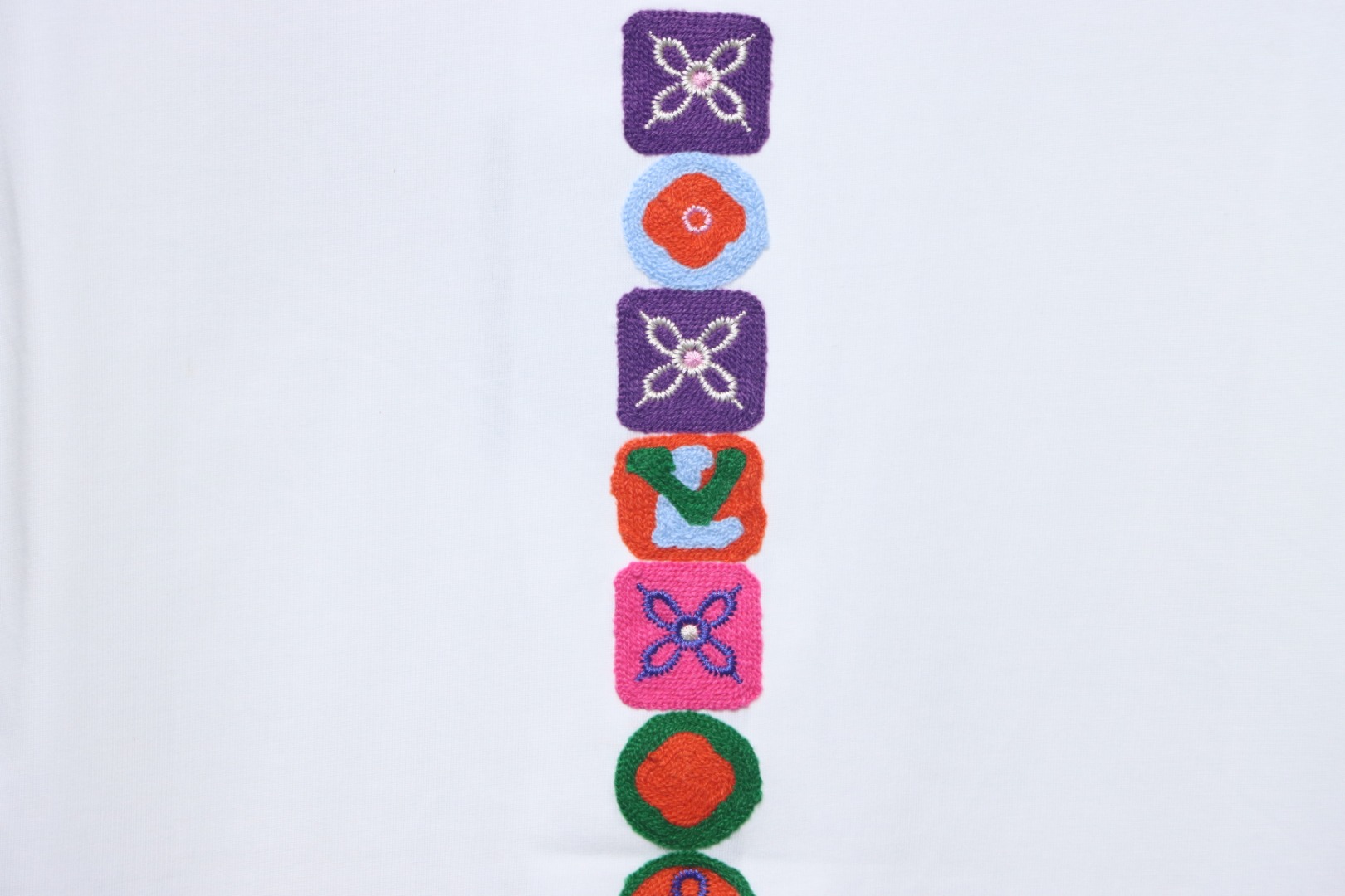 Louis Vuitton 25ss Embroidered Badge Short Sleeve White