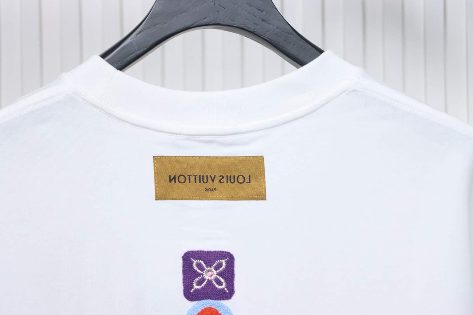 Louis Vuitton 25ss Embroidered Badge Short Sleeve White