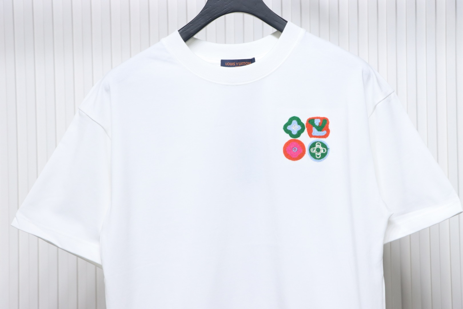 Louis Vuitton 25ss Embroidered Badge Short Sleeve White