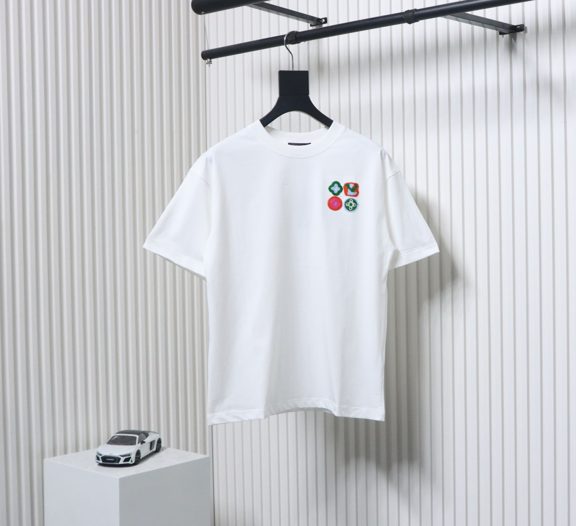 Louis Vuitton 25ss Embroidered Badge Short Sleeve White