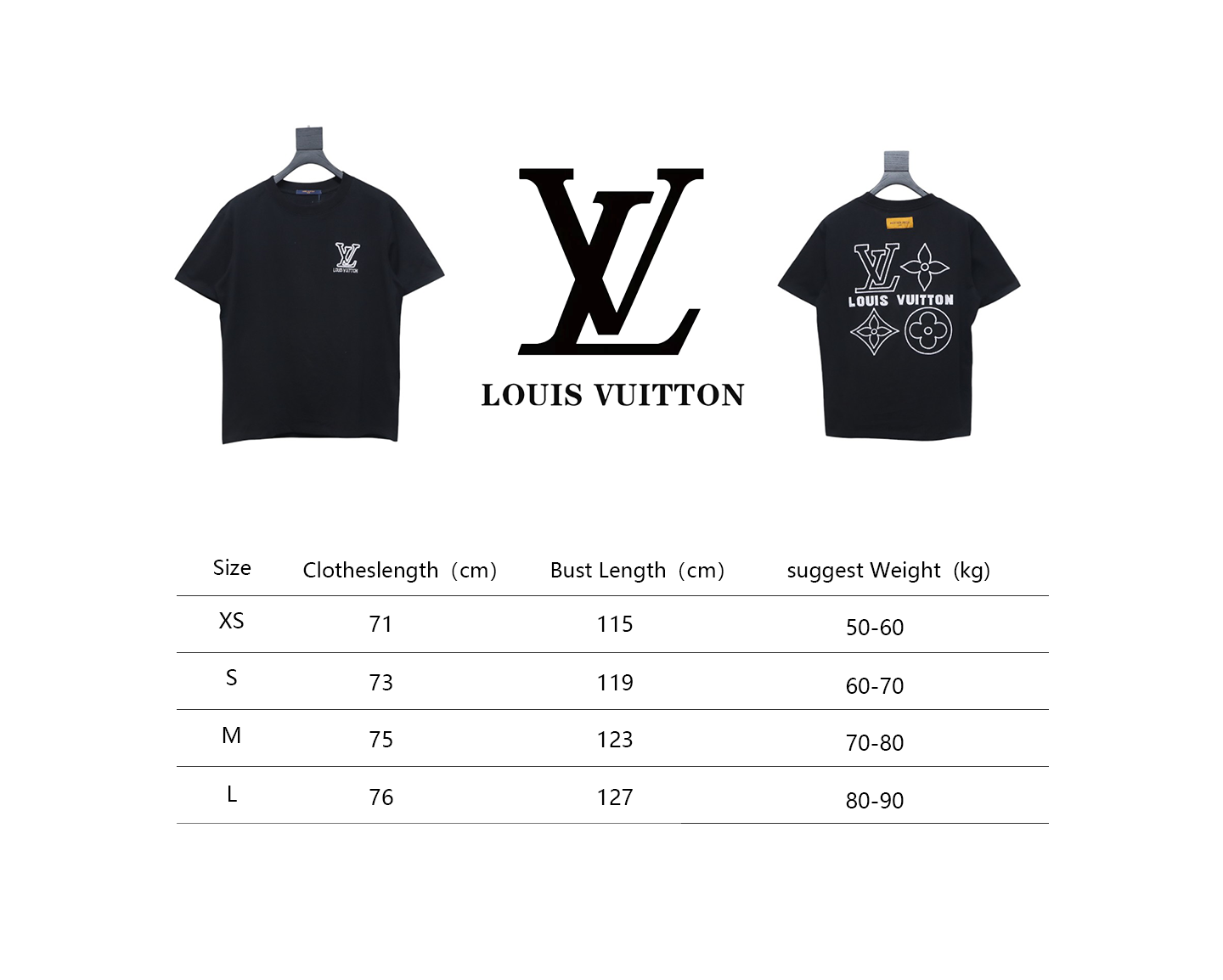 Louis Vuitton 25ss embroidered monogram short sleeve black