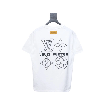 Louis Vuitton 25ss embroidered monogram short sleeve White 02