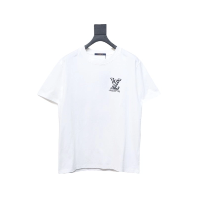 Louis Vuitton 25ss embroidered monogram short sleeve White 01