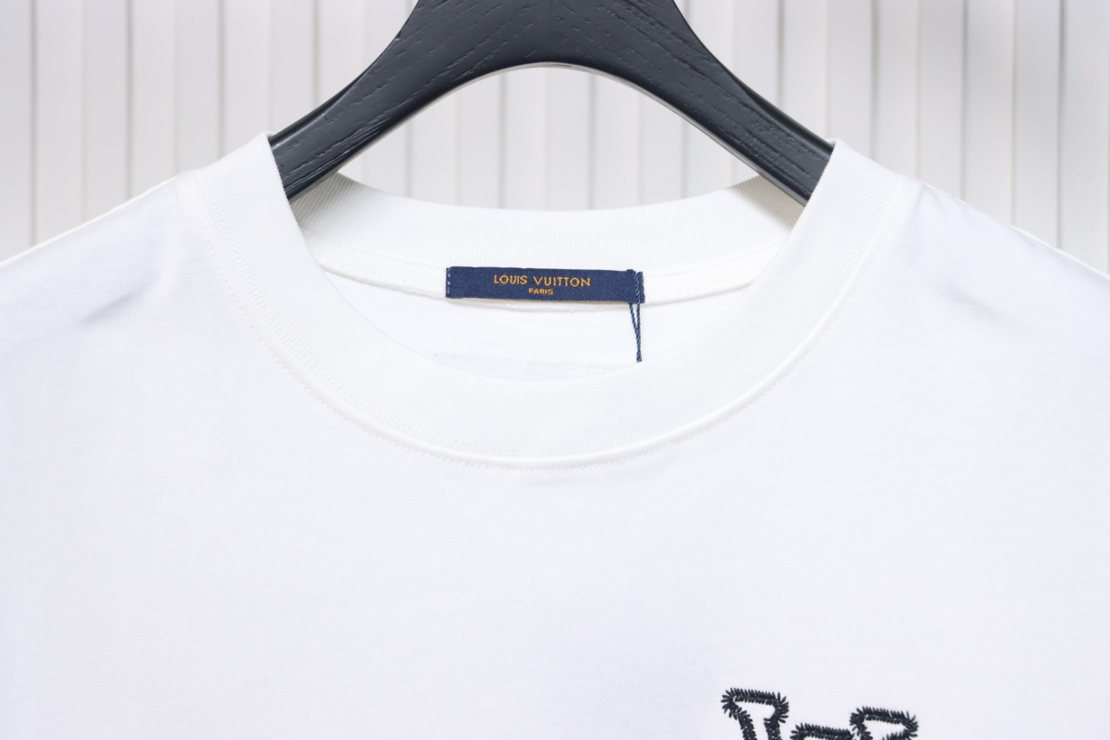 Louis Vuitton 25ss embroidered monogram short sleeve White