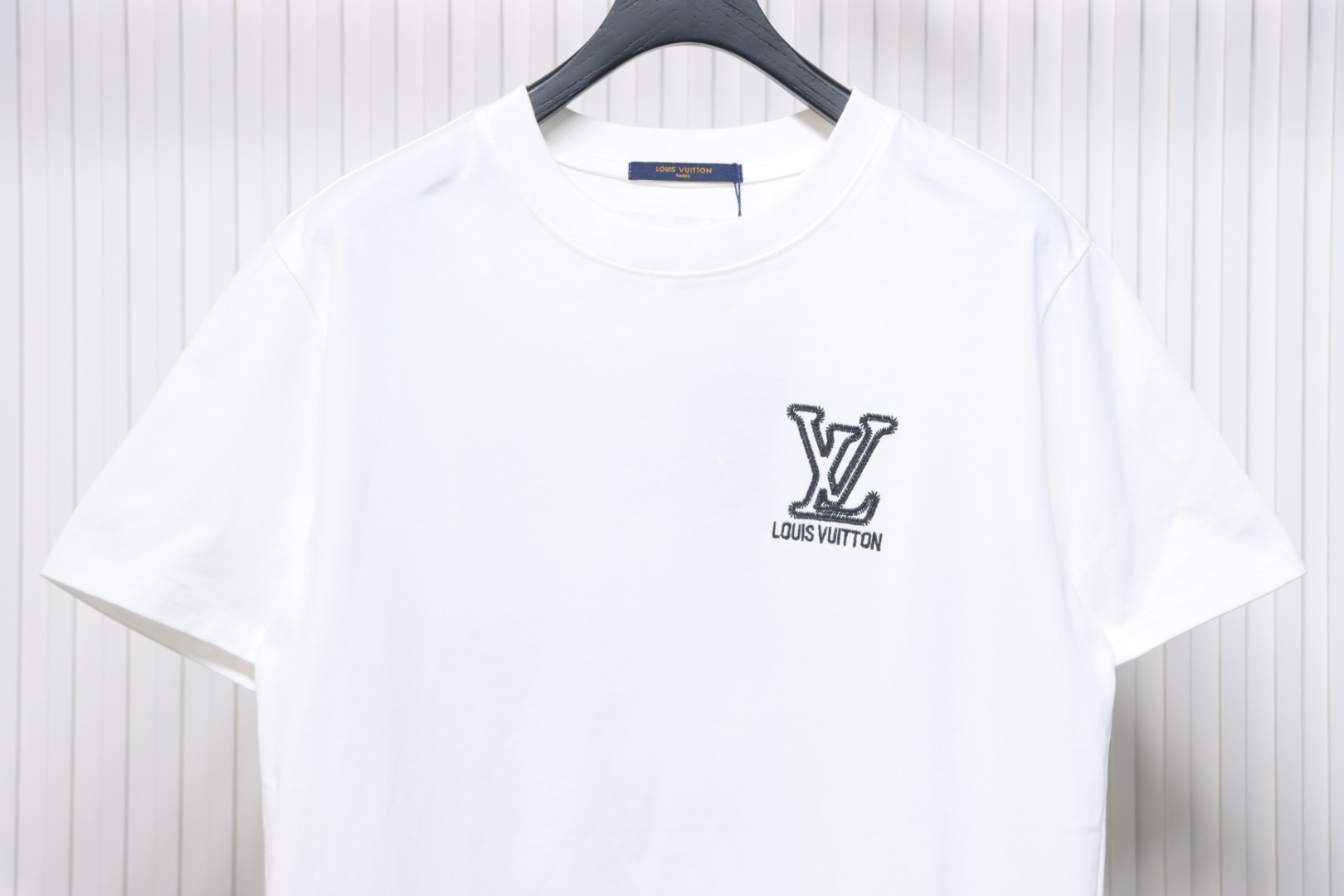 Louis Vuitton 25ss embroidered monogram short sleeve White