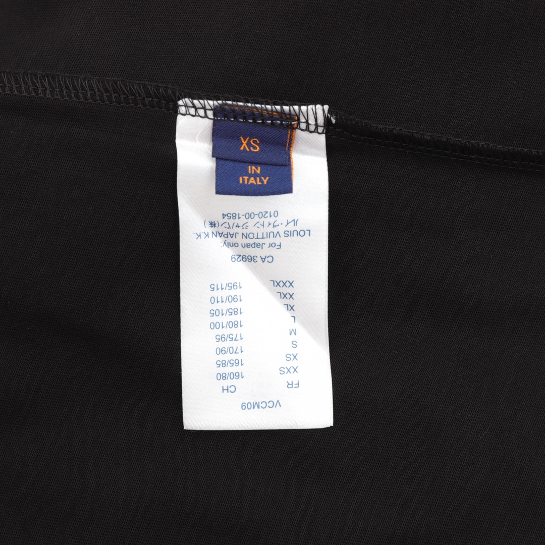 Louis Vuitton 25ss Floral Lettering Embroidered Short Sleeve T-Shirt black