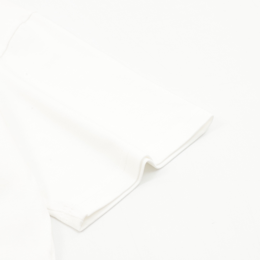 Louis Vuitton 25ss Floral Lettering Embroidered Short Sleeve T-Shirt White