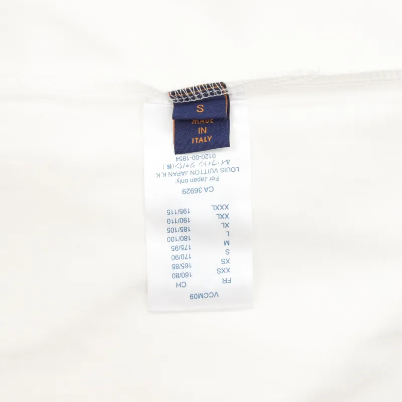Louis Vuitton 25ss Floral Lettering Embroidered Short Sleeve T-Shirt White