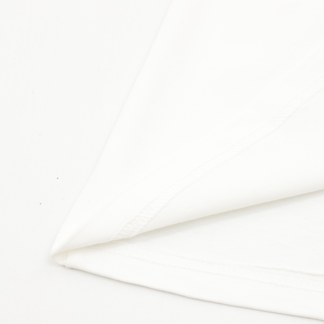 Louis Vuitton 25ss Floral Lettering Embroidered Short Sleeve T-Shirt White