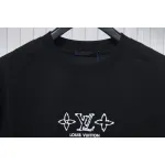 Louis Vuitton 25ss four-leaf clover and back logo print short-sleeved T-shirt black