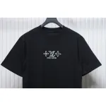 Louis Vuitton 25ss four-leaf clover and back logo print short-sleeved T-shirt black