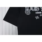 Louis Vuitton 25ss four-leaf clover and back logo print short-sleeved T-shirt black