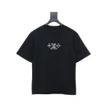 Louis Vuitton 25ss four-leaf clover and back logo print short-sleeved T-shirt black