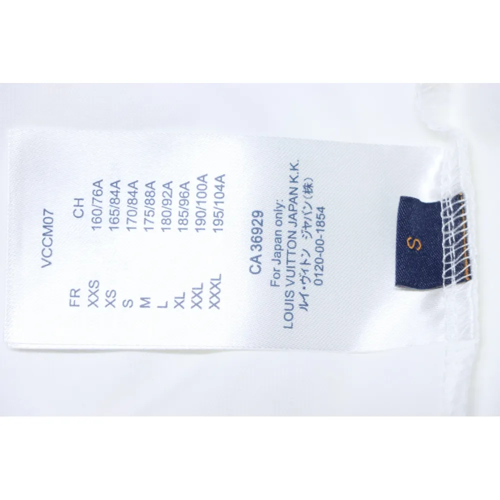 Louis Vuitton 25ss four-leaf clover and back logo print short-sleeved T-shirt white