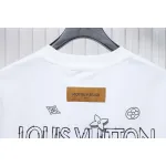Louis Vuitton 25ss four-leaf clover and back logo print short-sleeved T-shirt white
